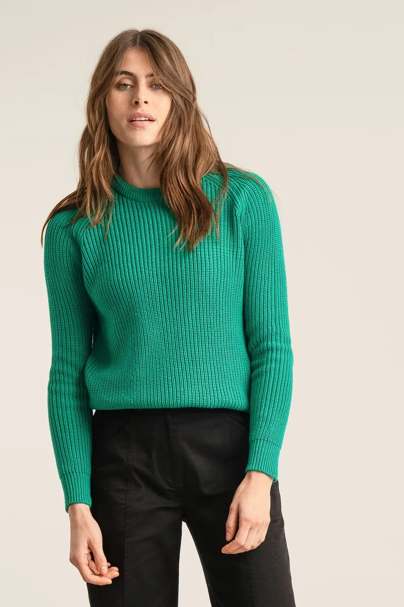 KOMODO KOMODO Damen vegan Pullover Sergio Grün, Grün, – Produktbild 1 von 2