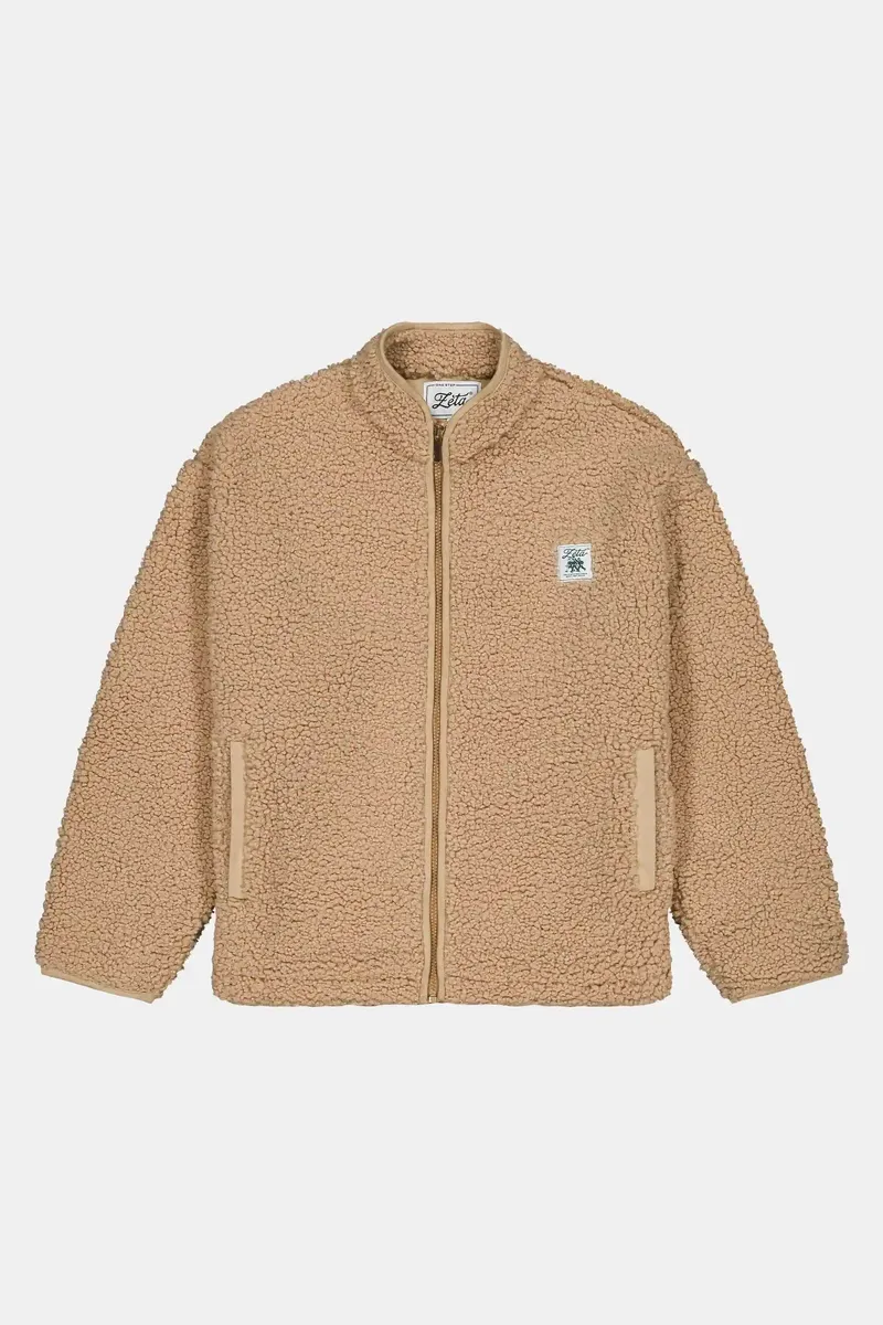Zèta Zèta Herren vegan Jacke Unisex Sherpa Camel, Hellbraun, – Produktbild 1 von 2