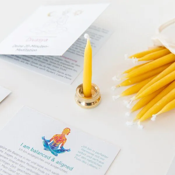 Divasya Divasya Geschenkset | 20-Minuten-Kerzen für Meditation & Achtsamkeit | I am balanced & aligned – Produktbild 3 von 4