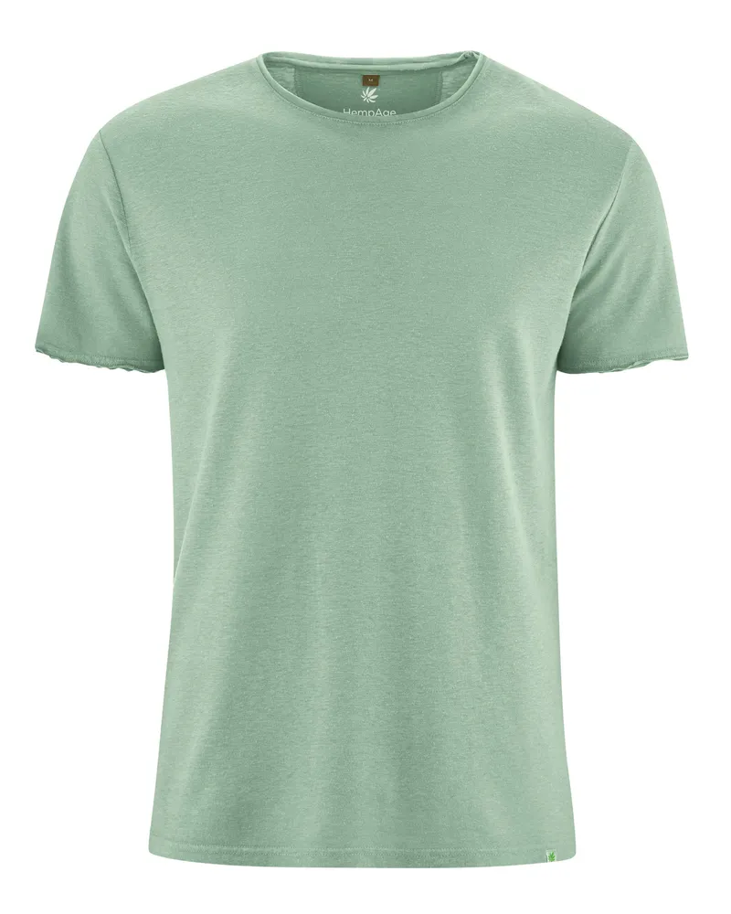 HempAge Hempage Herren vegan T-Shirt Timeless Basic In Menta Grün, Grün, – Produktbild 1 von 2