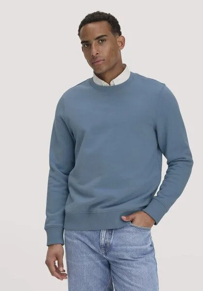 hessnatur hessnatur Sweatshirt Regular BETTERRECYCLING aus reiner Bio-Baumwolle, Kristallblau, – Produktbild 1 von 4