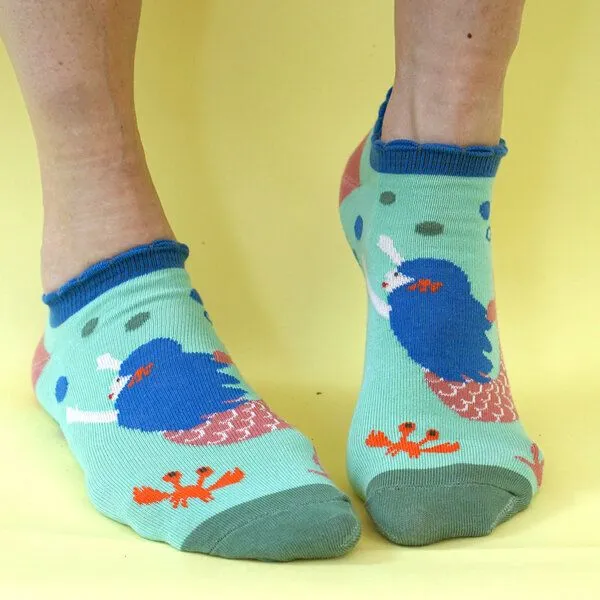 Fräulein Prusselise Fräulein Prusselise Meerjungfrauen Sneaker Socke, story, meermaid, türkies bunt gemustert – Produktbild 1 von 4