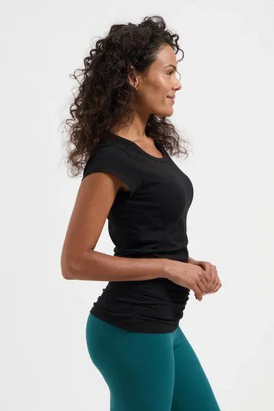 Urban Goddess Urban Goddess Zefira Yoga Tee, Onyx black (schwarz), – Produktbild 3 von 4