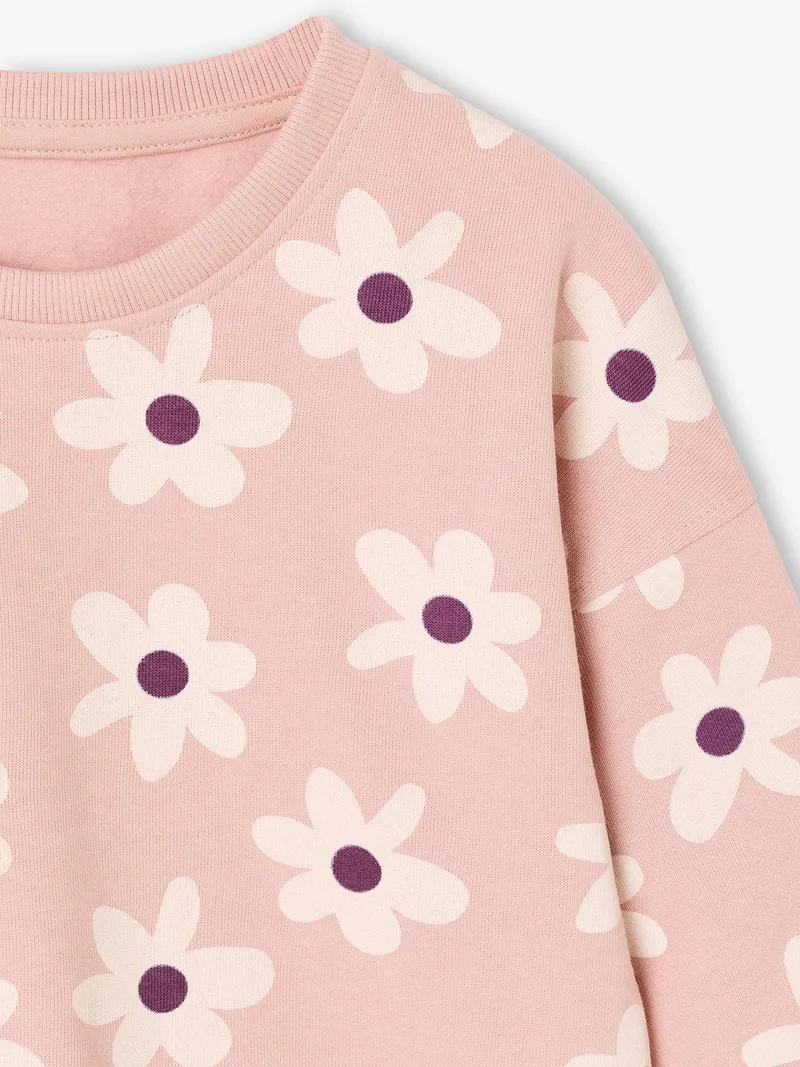 Vertbaudet Bedrucktes Sweatshirt Mädchen hell, Hellrosa, – Produktbild 3 von 3