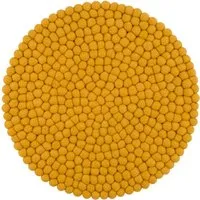 myfelt myfelt Filzkugel Sitzauflage (⌀ 36 cm, 36 x 36 cm), Senfgelb (klara), – Produktbild 1 von 1