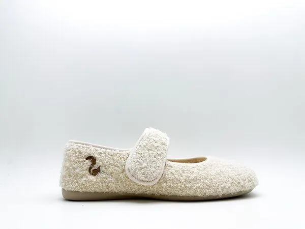 thies Veganer "thies ® Rec Teddy Ballerina" aus ultraweichem, recyceltem Fell, Off white, – Produktbild 2 von 4