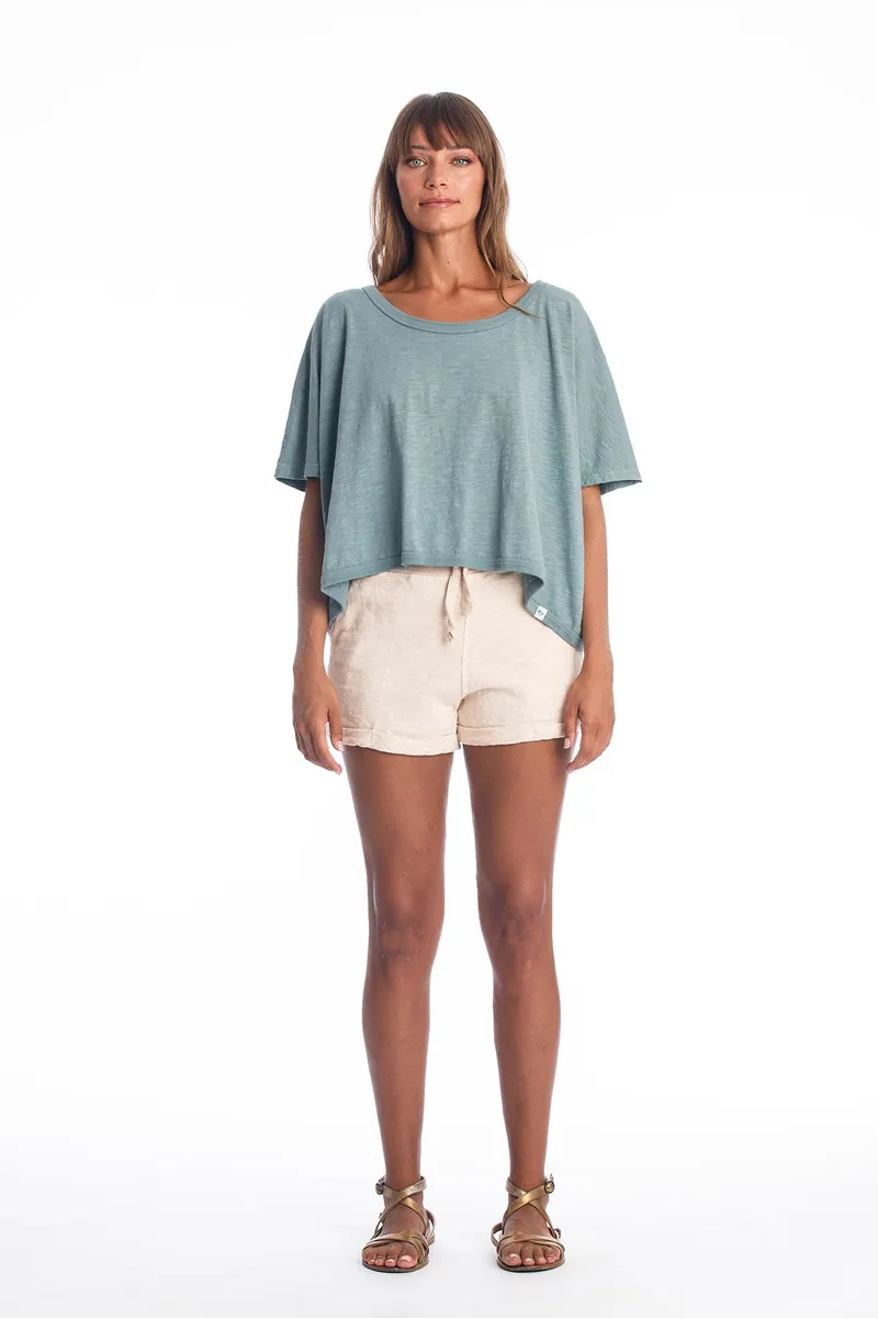 RAVENS VIEW IBIZA RAVENS VIEW IBIZA Damen vegan Top Square Chinois Grün, Hellgrün, – Produktbild 1 von 2