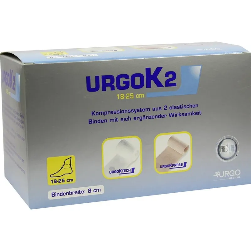 Urgo URGOK2 Kompr.Syst.8cm Knöchelumf.18-25cm 1 St Binden – Produktbild 1 von 1