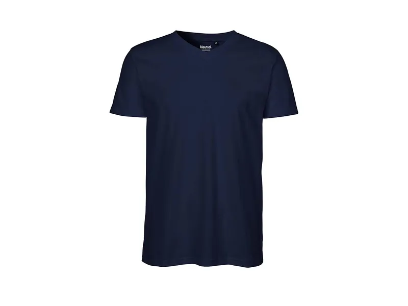 Neutral Neutral Bio-Herren-T-Shirt mit V-Ausschnitt 155 g/m² dunkelblau, Gr. S – Produktbild 1 von 1