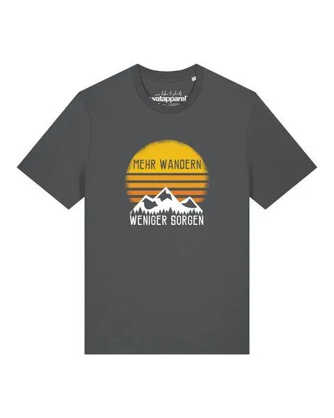 watapparel watapparel T-Shirt Unisex Mehr Wandern, Anthracite, – Produktbild 1 von 2
