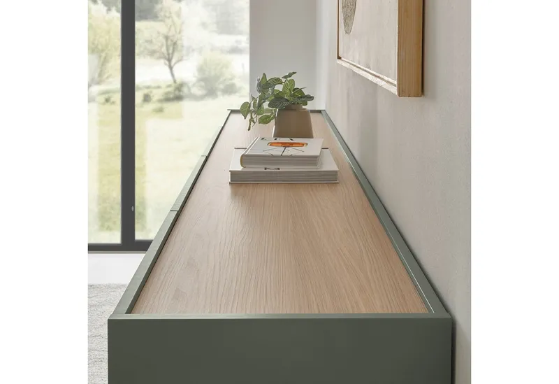 Home affaire Sideboard City/Giron, moderner Schrank, Kommode, Stauraumschrank, zeitlos, modern, ausreichend Stauraum, vielseitig einsetzbar, Grün, – Produktbild 5 von 5