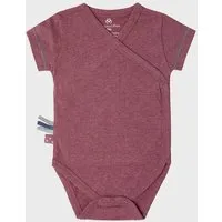OrganicEra Baby S/S Kimono Body 'OrganicEra' aus Bio-Baumwolle, Bordeaux melange (rot), – Produktbild 1 von 1