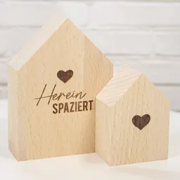 Bow & Hummingbird Bow & Hummingbird 2er Set Deko-Holzhäuschen Hereinspaziert – Produktbild 1 von 1