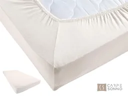 Carpe Sonno Spannbettlaken Jersey 90x200 100x200 120x200 140x200 160x200 180x200 200x200 70x140, Jersey, Gummizug: rundum, (1 Stück), 100% Baumwolle Spannbettlaken 90x200 Spannbetttuch Creme – Produktbild 1 von 1