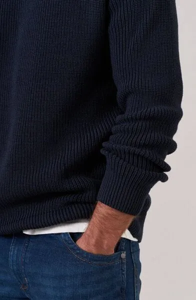 Kultgut Gemütlicher Grobstrickpullover/ Kultgut, Navy, – Produktbild 4 von 4