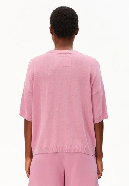 ARMEDANGELS ARMEDANGELS LINO BLEND Damen Strickshirt aus Leinen-Mix, Washed berry, – Produktbild 2 von 4