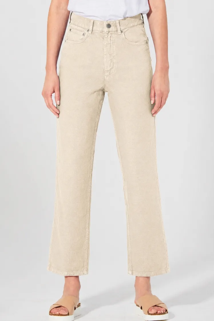 HempAge Hempage Damen vegan Jeans Mit Hoher Leibhöhe Gobi Beige, Beige, – Produktbild 2 von 2
