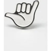 Fyngers Fyngers Ohrstecker aus chirurgischen Edelstahl hochglanzpoliert HANG LOOSE, Silber, – Produktbild 2 von 7