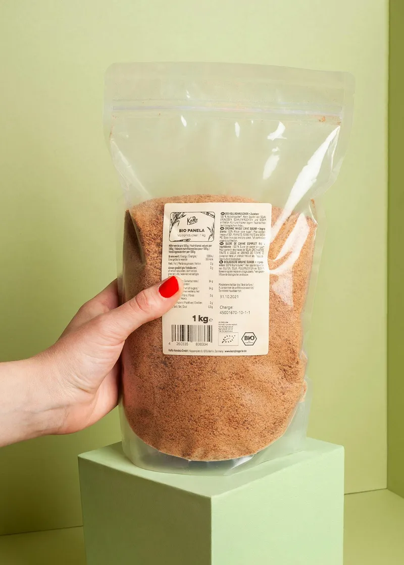 KoRo Bio Vollrohrzucker 1 kg – Produktbild 5 von 5