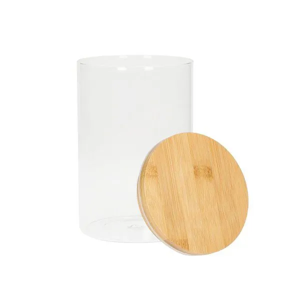 elasto elasto Glasbehälter "Bamboo" 650 ml mit Bambusdeckel - Gefäß für Lebensmittel – Produktbild 2 von 5