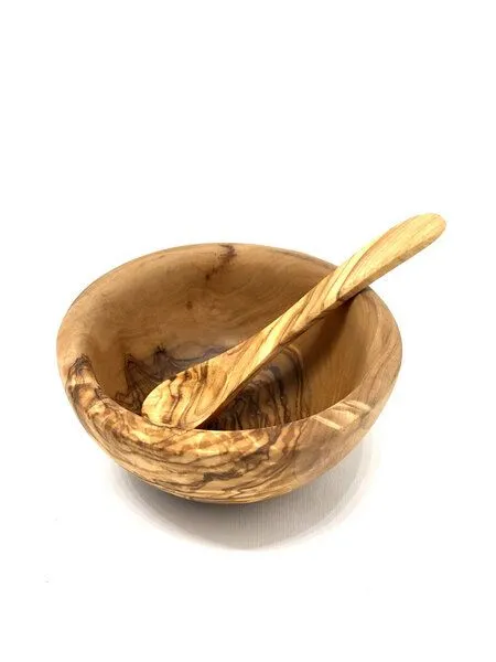 Olivenholz erleben Olivenholz erleben Babybreischale Ø 12 cm rund fein geschliffen aus Olivenholz – Produktbild 7 von 7