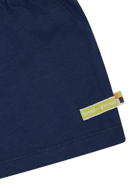 loud + proud loud + proud Babys & Kinder Bermuda Slub Jersey, GOTS-zertifiziert, Ultramarine(blau), – Produktbild 3 von 3