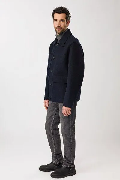 LangerChen LangerChen Field Jacket aus Techno Felt, Navy (blau), – Produktbild 3 von 4
