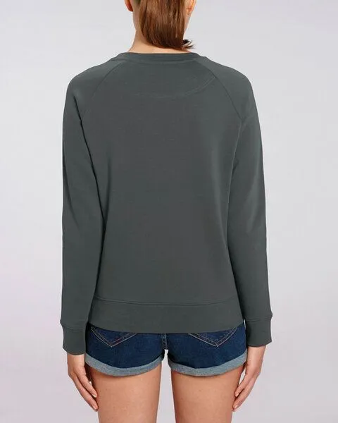 Human Family Human Family Bio Damen Rundhals Sweatshirt "Feel - Endless Love" - in 7 Farben, Anthrazit, – Produktbild 3 von 3
