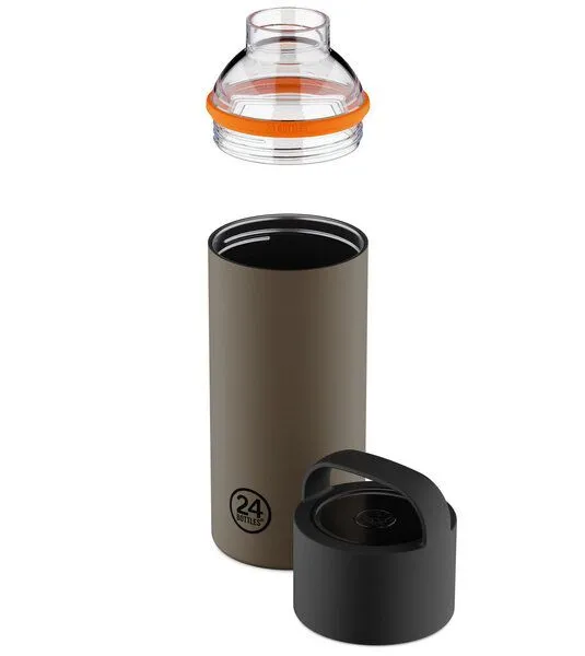 24bottles 24bottles Spin Thermo Bottle aus Edelstahl, Mocha (braun), – Produktbild 2 von 3