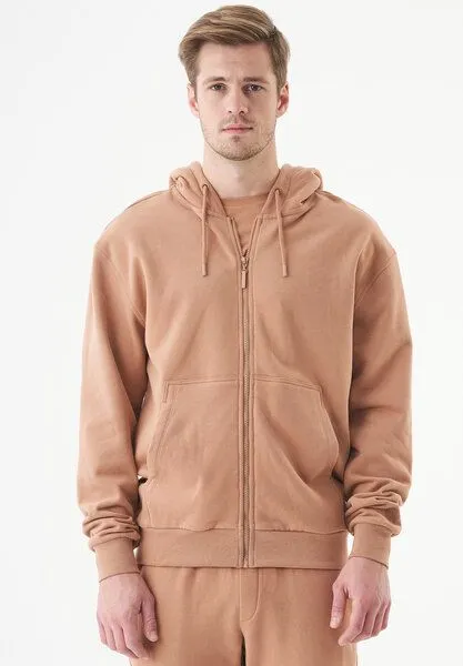 ORGANICATION ORGANICATION ESSENTIALS-JUNDA-Unisex Soft Touch Sweatjacke aus Bio-Baumwolle, Light brown, – Produktbild 1 von 4