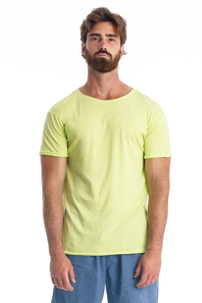 RAVENS VIEW IBIZA RAVENS VIEW IBIZA Herren vegan T-Shirt Runder Wilder Ausschnitt Kalkgelb, Gelb, – Produktbild 2 von 2