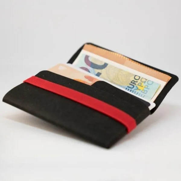 ANDERS & KOMISCH ANDERS & KOMISCH Minimalistisches Karten Portemonnaie mit Münzfach - TINY Wallet, Rot, – Produktbild 1 von 4