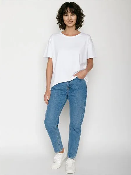 GreenBomb GREENBOMB Basic Feel - Lässiges T-Shirt aus Bio-Baumwoll-Mix / GOTS / Fair & Vegan, Weiß (weiß), – Produktbild 3 von 4