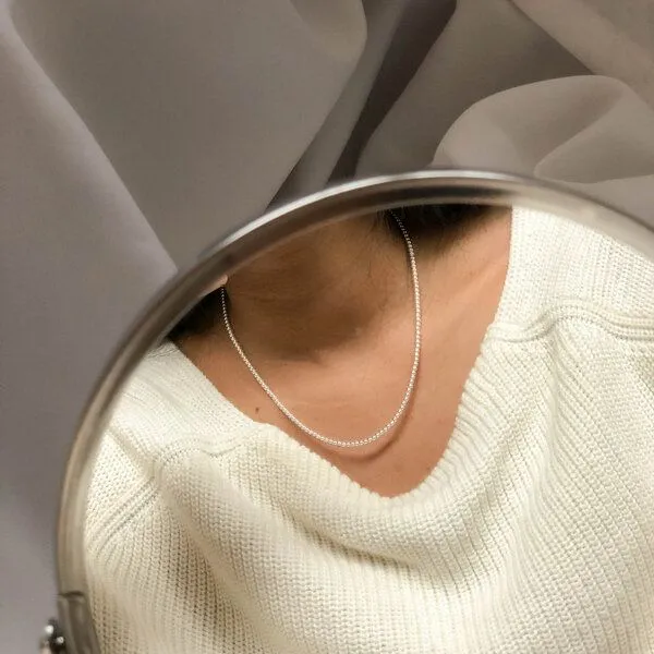 pakilia pakilia Silber Kette Erbschen Fair-Trade und handmade – Produktbild 4 von 4