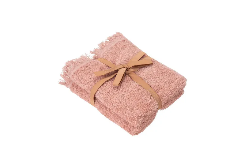 blomus Gästehandtücher -FRINO- 2er Set Luxuriöse Gästehandtücher mit Fransen-Design, (Set, 2-St), Luxuriös, Baumwolle, Fransen-Design, Pflegeleicht, 60 °C waschbar, Rosa, – Produktbild 1 von 3
