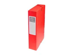 Exacompta 8 Exacompta Archivboxen, Colorspan-Karton, 600 g/m², DIN A4, Gummizug, RB 60 mm, rot – Produktbild 1 von 1