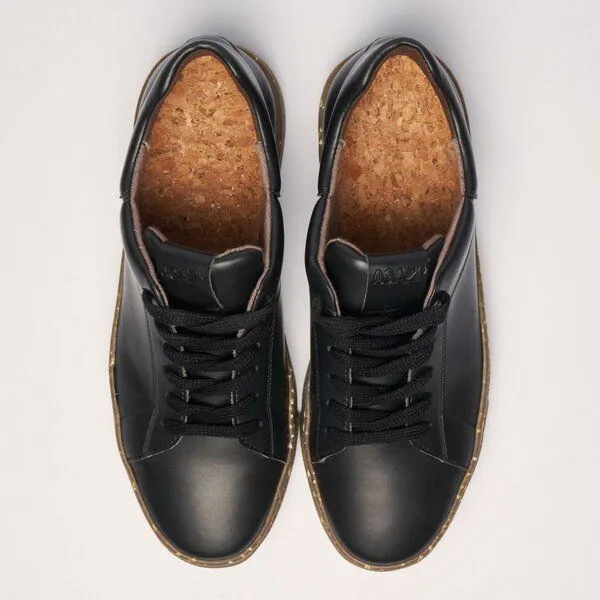 AGAZI AGAZI JACOB - apple leather sneakers, Black, – Produktbild 1 von 4
