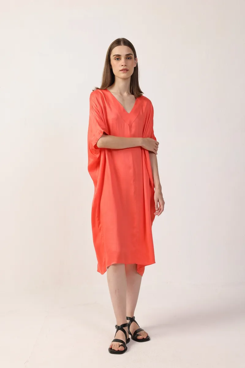 Neu Nomads Neu Nomads Damen vegan Kleid Kaftan Francine Melone, Dunkelorange, – Produktbild 1 von 2