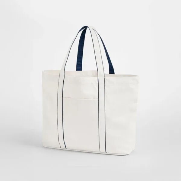 Westford Mill Westford Mill Tragetasche 41 x 34 x 15 cm zweifarbig, Weiss (soft) / navy (french), – Produktbild 1 von 2