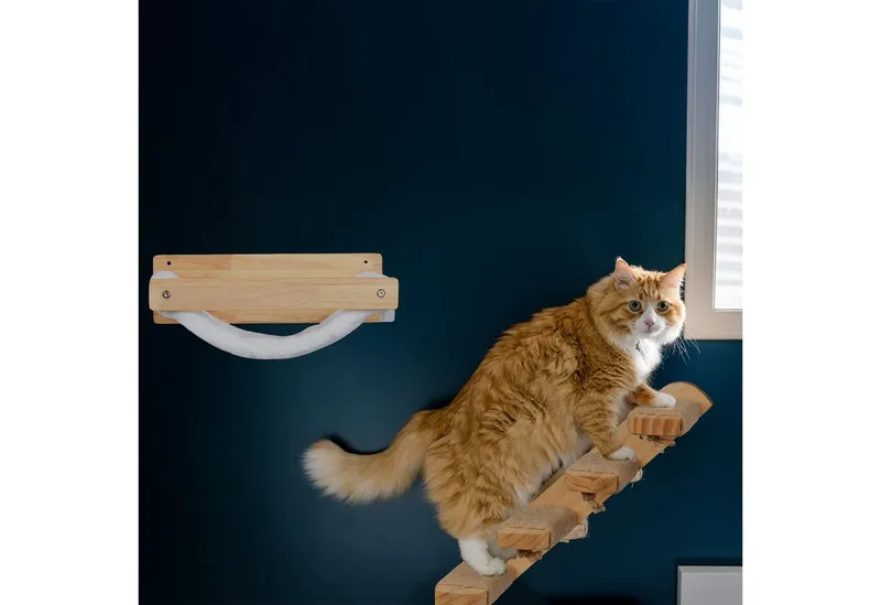 RELAXDAYS RELAXDAYS Katzen-Kletterwand Katzentreppe Wand mit 4 Stufen, Beige|braun, – Produktbild 2 von 5