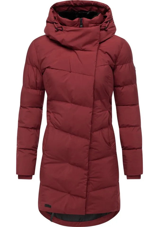 ragwear ragwear Wintermantel Pavla Soft YOUMODO Wasserdichter Steppmantel mit Fleecekragen, Rot, – Produktbild 2 von 3