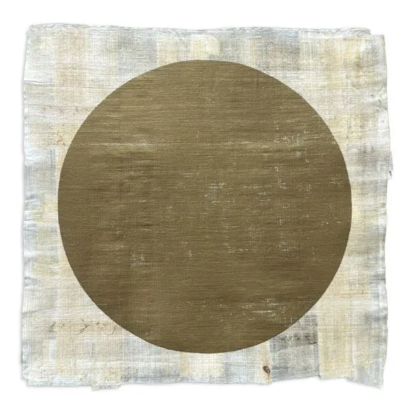 Veskor Cassiopeia Veskor Cassiopeia CENTRAL MOON PAPYRUS Linoldruck | 24 × 24 cm | Mediumgold auf natürlichem Papyrus-Papier – Produktbild 1 von 4