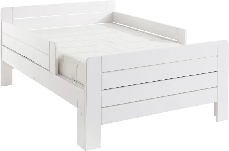 OTTO home Funktionsbett "LOTTE " Kinderbett mit Rausfallschutz, Schublade optional, Mitwachsend, FSC® zertifiziertes Massivholz, Weiß, – Produktbild 3 von 5