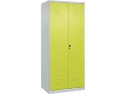 C+P C+P Wäsche-/Garderobenspind Classic PLUS, 2 Abteile, 1850x800x500mm, Lichtgrau/Clowngrün – Produktbild 1 von 1