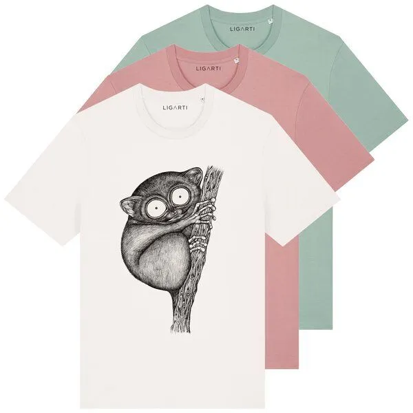 LIGARTI LIGARTI T-shirt - Koboldmaki, Altrosa, – Produktbild 2 von 4