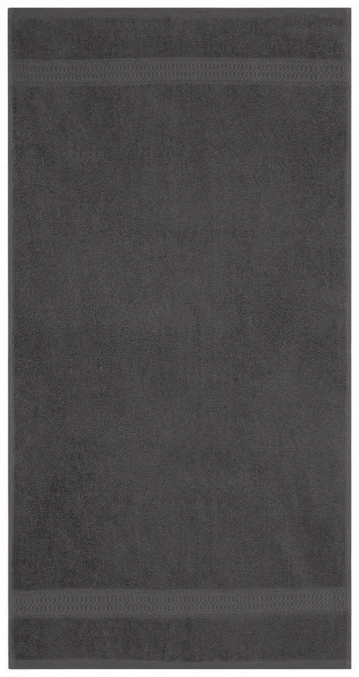 OTTO home Duschtücher Juna, als Set und Serie erhältlich, 4 Duschtücher, 70x140cm, Walkfrottee (4-St), Handtuch Set, 100% Baumwolle, mit Bordüre, Uni-Farben, weich, Grau, – Produktbild 8 von 8