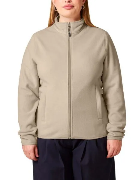 YTWOO YTWOO Damen Fleecejacke enganliegend aus 100% recyceltem Polyester, Wüstensand, – Produktbild 1 von 4