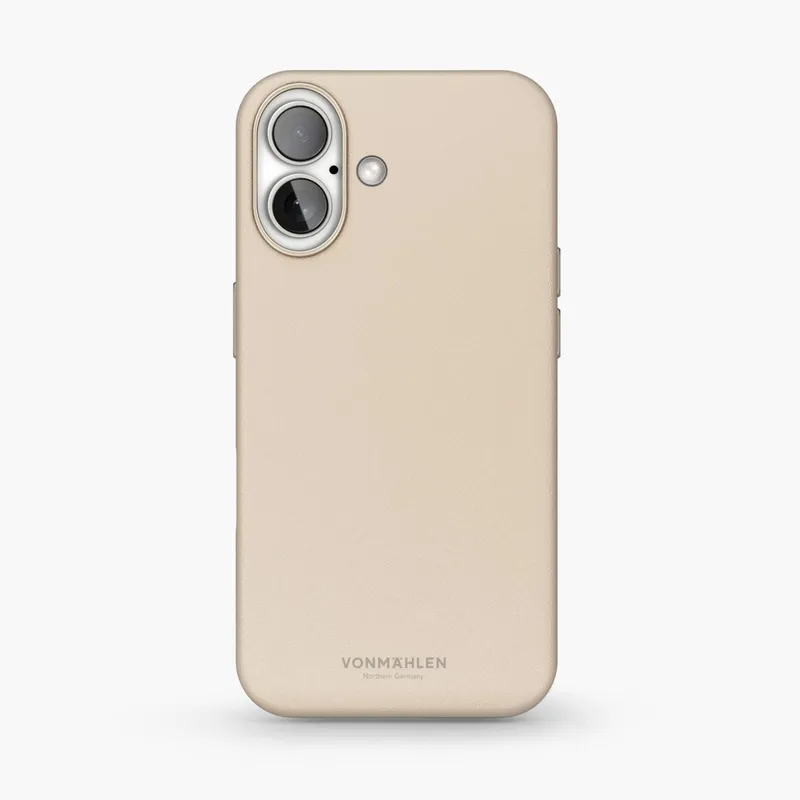 VONMÄHLEN VONMÄHLEN Like Leather Case - Schutzhülle, MagSafe kompatibel iPhone 16 Plus, Cream – Produktbild 1 von 1