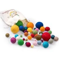 naturling naturling Filz Kugeln - Bälle Mix bunt gemischt 45 Stück – Produktbild 1 von 1
