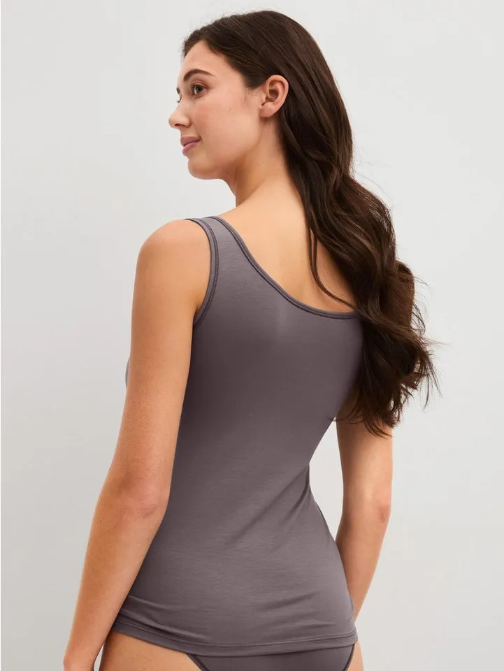 CALIDA CALIDA Shirttop Natural Comfort elastisch, pillingarm, weich, Single Jersey Qualität, atmungsaktiv, Braun, – Produktbild 4 von 5